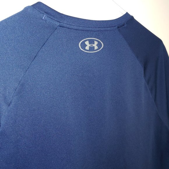 Under Armour The Tech Tee Shirt Short Sleeves Size L Navy Blue - Picture 3 of 4